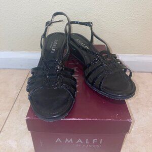 Amalfi by Rangoni Firenze Shoes (Sandal, Black, 9 N)